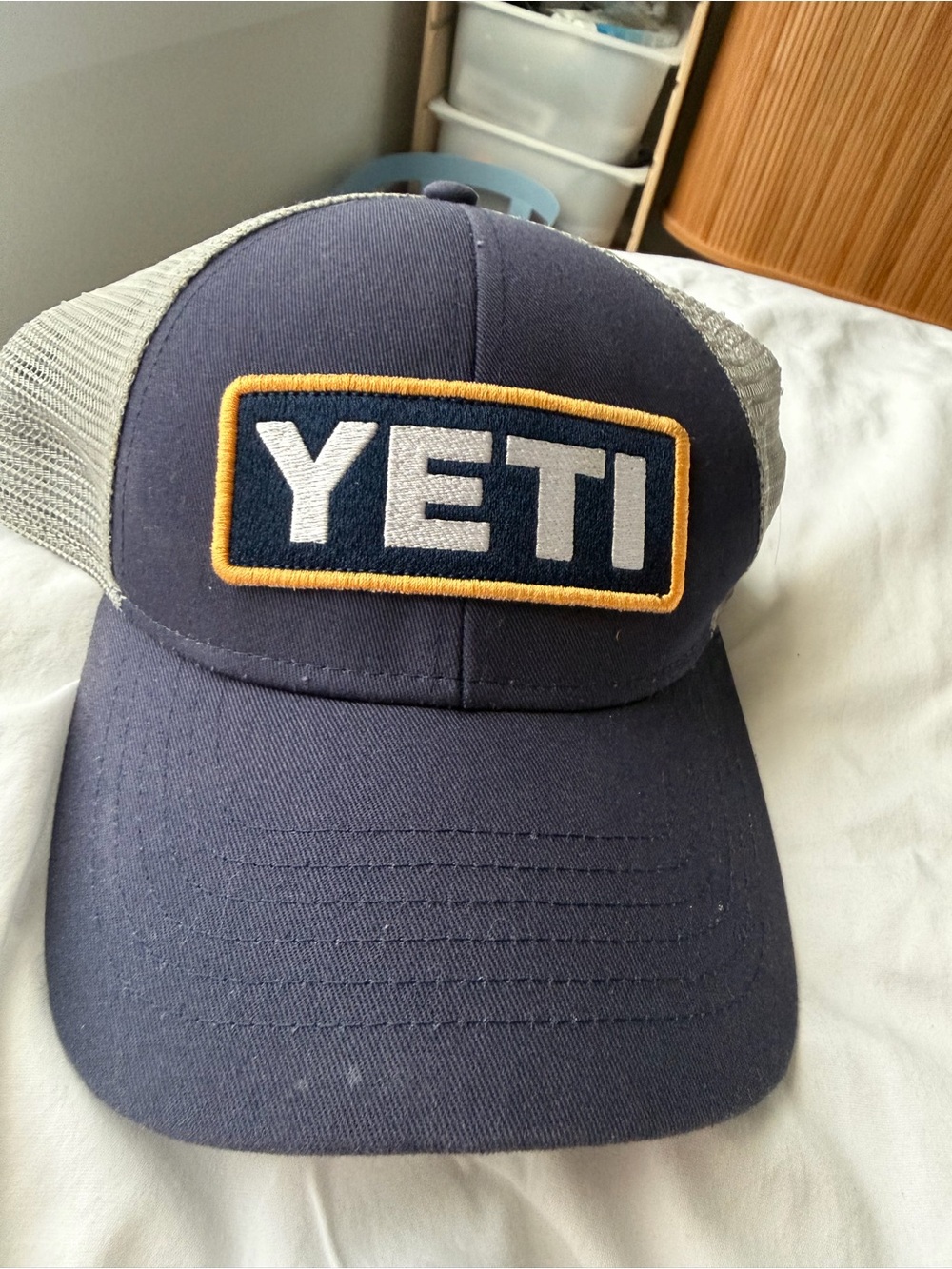 Yeti Navy and Light Gray Trucker Hat with Snapback